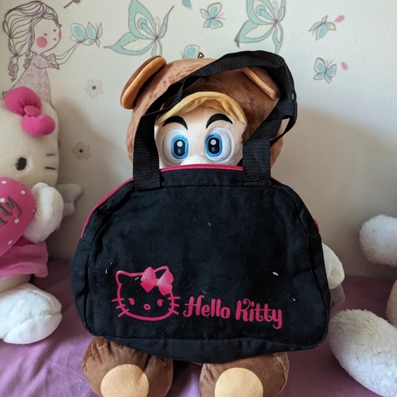 hello kitty purse black red with flower - Picture 2 of 5